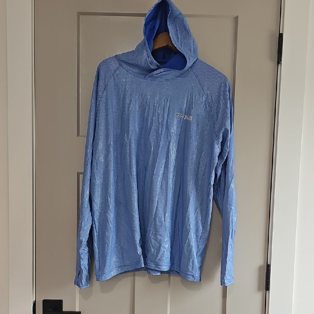 Columbia Light Blue Hooded Pullover